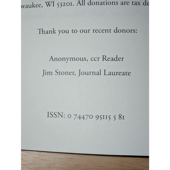 Cream City Review Literary Magazine UW-Milwaukee Spring/Summer 2020 Vol 44 No 1 - Picture 4 of 6